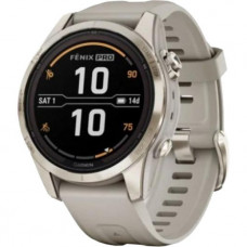 Смарт-годинник Garmin Fenix 7S Pro Sapphire Solar Soft Gold w. Light Sand Band (010-02776-14/15)