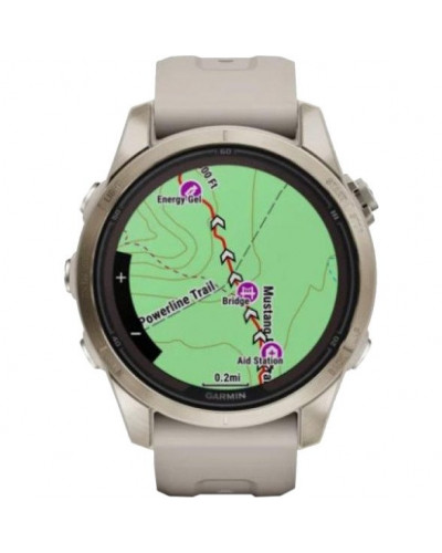 Смарт-годинник Garmin Fenix 7S Pro Sapphire Solar Soft Gold w. Light Sand Band (010-02776-14/15)