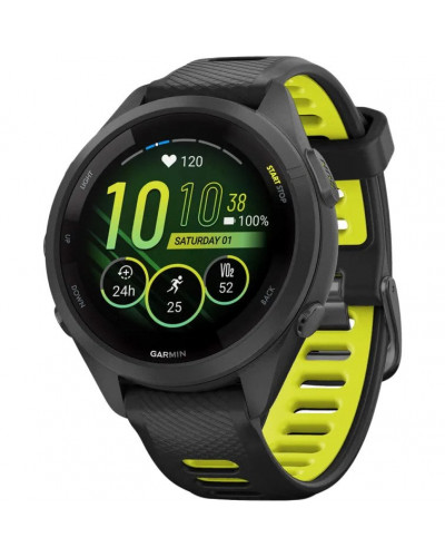 Смарт-годинник Garmin Forerunner 265S Black Bezel and Case w. Black/Amp Yellow S. Band (010-02810-03/13/53)