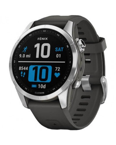 Смарт-годинник Garmin Fenix 7S Silver with Graphite Band (010-02539-00/01)