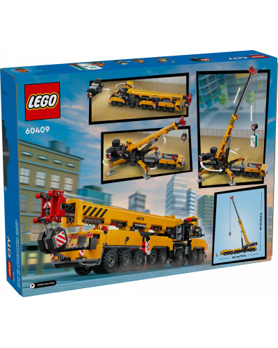 Блоковий конструктор LEGO Жовтий мобільний будівельний кран (60409)