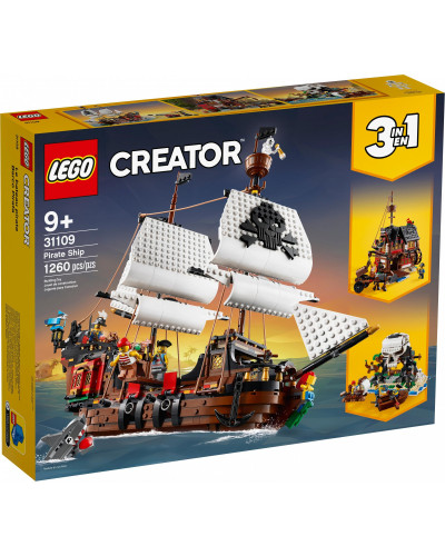 Блоковий конструктор LEGO Creator Піратський корабель (31109)