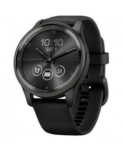 Смарт-годинник Garmin Vivomove Trend Slate S. Steel Bezel with Black Case and S. Band (010-02665-00)