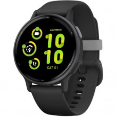 Смарт-годинник Garmin vivoactive 5 Slate Aluminum Bezel with Black Case and Silicone Band (010-02862-10/50)