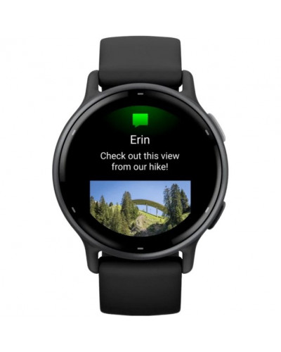 Смарт-годинник Garmin vivoactive 5 Slate Aluminum Bezel with Black Case and Silicone Band (010-02862-10/50)