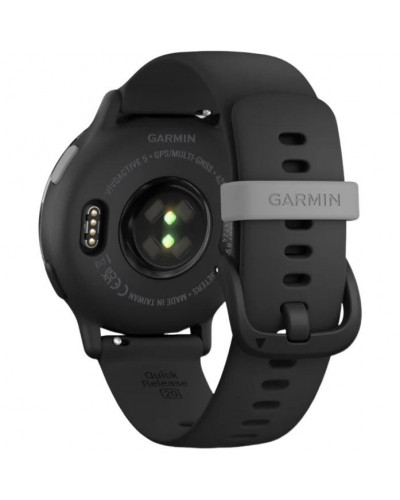 Смарт-годинник Garmin vivoactive 5 Slate Aluminum Bezel with Black Case and Silicone Band (010-02862-10/50)