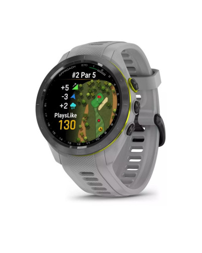 Смарт-часы Garmin Approach S70 42mm B. Ceramic Bezel w. Powder Gray S. Band (010-02746-01/11)