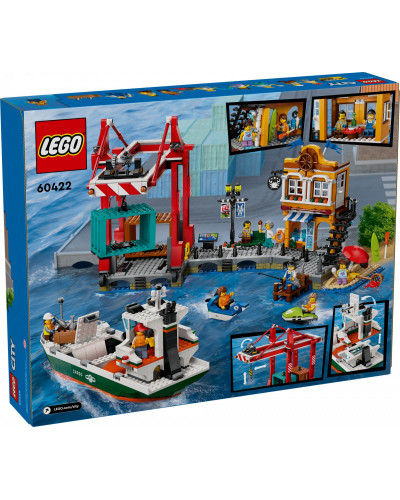 Блоковый конструктор LEGO Приморская гавань с грузовым кораблем (60422)