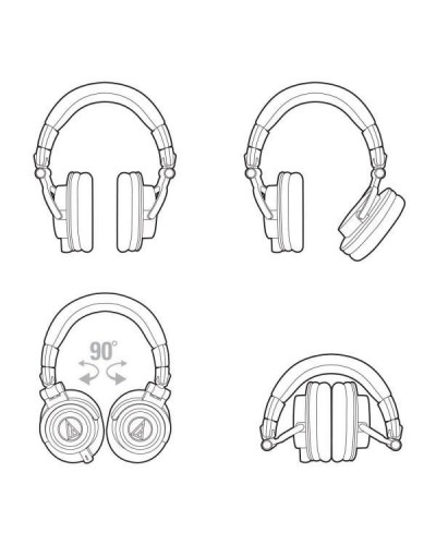 Навушники без мікрофону Audio-Technica ATH-M50x White