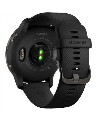 Смарт-часы Garmin Venu 2 Slate Stainless Steel Bezel with Black Case and Silicone Band (010-02430-11/01)