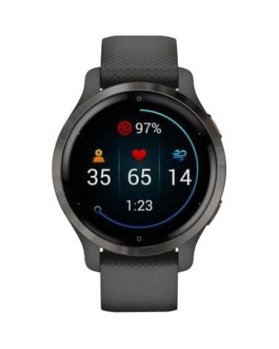 Смарт-годинник Garmin Venu 2S Slate Bezel with Graphite Case and Silicone Band 010-02429-10/00