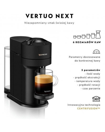 Капсульна кавоварка еспресо Delonghi Nespresso Vertuo Next ENV120.BM