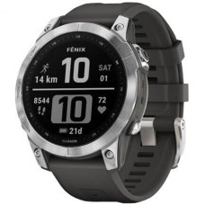 Смарт-годинник Garmin Fenix 7 Silver with Graphite Band (010-02540-00/01)