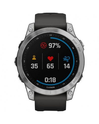 Смарт-годинник Garmin Fenix 7 Silver with Graphite Band (010-02540-00/01)