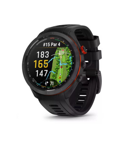 Смарт-годинник Garmin Approach S70 47mm B. Ceramic Bezel w. Black S. Band (010-02746-02/12)