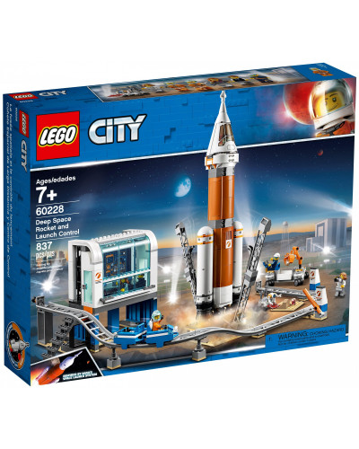 Блоковий конструктор LEGO City Ракета и пульт управления запуска в космос (60228)