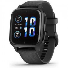 Смарт-годинник Garmin Venu Sq 2 – Music Edition Slate Aluminum Bezel with Black Case and Silicone Band (010-02700-00/10/80)