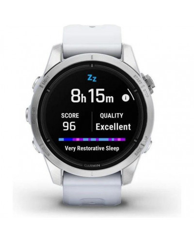 Смарт-годинник Garmin Epix Pro Gen 2 42mm Silver w. Whitestone Band (010-02802-00/01)