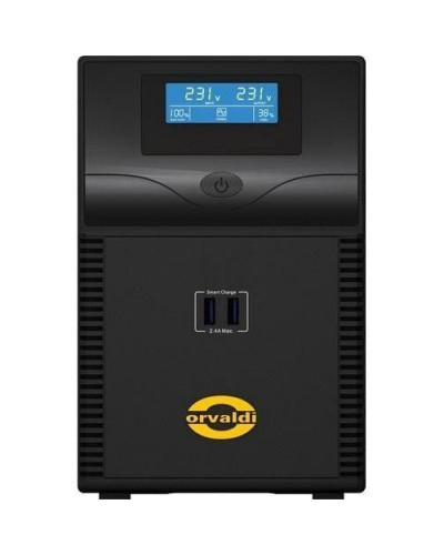 лінійно-інтерактивне ДБЖ ORVALDI I2000LCD USB UPS 2000VA/1200W, 2X 9AH (ID2K0CH)