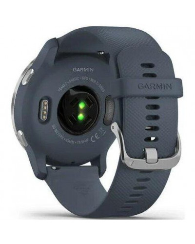 Смарт-часы Garmin Venu 2 Silver Bezel with Granite Blue Case and Silicone Band (010-02430-10/00)