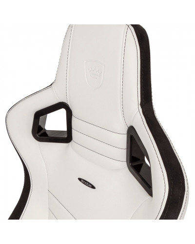 Комп'ютерне крісло для геймера Noblechairs Epic PU leather white/black (NBL-PU-WHT-001)