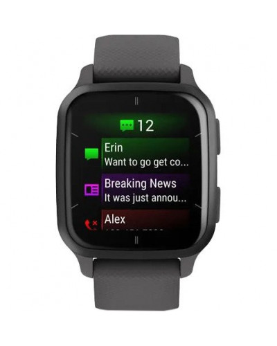 Смарт-годинник Garmin Venu Sq 2 Slate Aluminum Bezel with Shadow Gray Case and Silicone Band (010-02701-00/10/80)