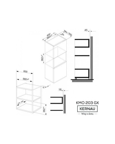 Микроволновка с грилем KERNAU KMO 203 G X