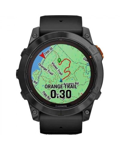 Смарт-годинник Garmin Fenix 7X Pro Solar Slate Gray w. Black Band (010-02778-00/01)