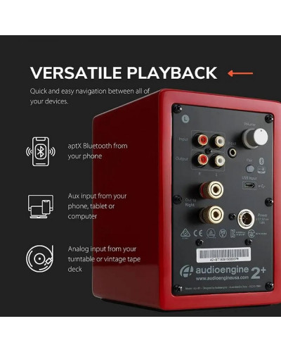 Моноблочна акустична система AudioEngine A2+ BT Red