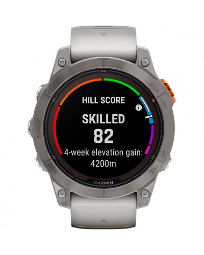 Смарт-годинник Garmin Fenix 7 Pro Sapphire Solar Titanium w. Fog Gray/Ember O. Band (010-02777-20/21)