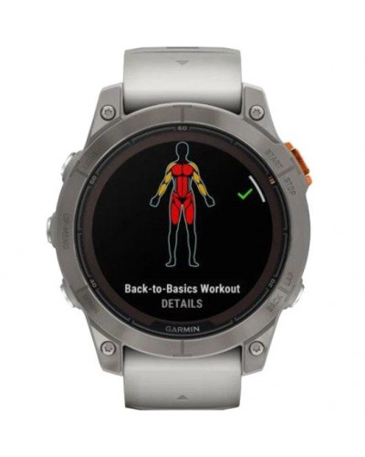 Смарт-годинник Garmin Fenix 7 Pro Sapphire Solar Titanium w. Fog Gray/Ember O. Band (010-02777-20/21)