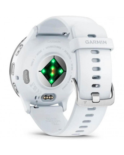 Смарт-годинник Garmin Venu 3 Silver Stainless Steel Bezel with Whitestone Case and Silicone Band (010-02784-00/50)