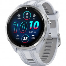 Спортивний годинник Garmin Forerunner 965 Titanium Bezel w. Whiteston Case and Whiteston/Powder Gray S. Band (010-02809-01/11/8