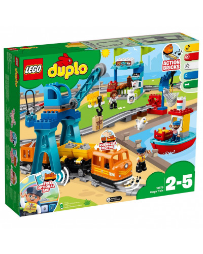 Блоковий конструктор LEGO DUPLO Town Вантажний поїзд (10875)