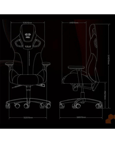 Комп'ютерне крісло для геймера E-BLUE Cobra EEC303 (EEC303BLAA-IA)