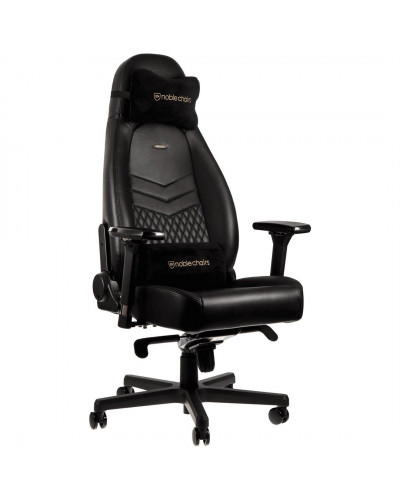 Комп'ютерне крісло для геймера Noblechairs Icon real leather black (NBL-ICN-RL-BLA)