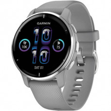 Смарт-годинник Garmin Venu 2 Plus Silver S. Steel Bezel w. Powder G. Case and S. Band (010-02496-00/10)