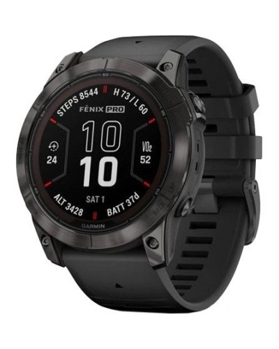 Смарт-годинник Garmin Fenix 7X Pro Sapphire Solar Carbon G. DLC Tit. with Black Band (010-02778-10/11/54)