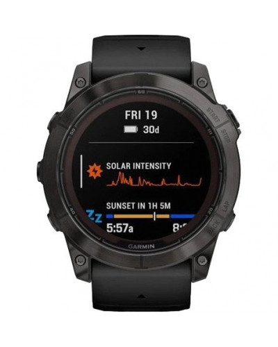 Смарт-часы Garmin Fenix 7X Pro Sapphire Solar Carbon G. DLC Tit. with Black Band (010-02778-10/11/54)