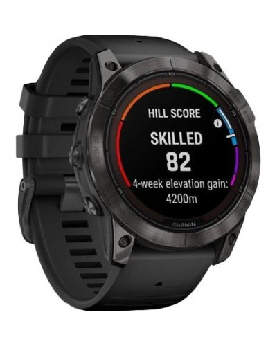 Смарт-часы Garmin Fenix 7X Pro Sapphire Solar Carbon G. DLC Tit. with Black Band (010-02778-10/11/54)