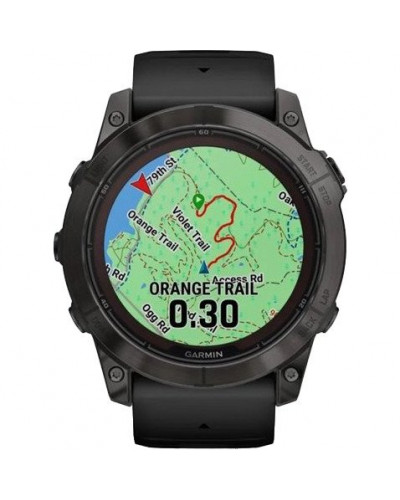 Смарт-часы Garmin Fenix 7X Pro Sapphire Solar Carbon G. DLC Tit. with Black Band (010-02778-10/11/54)