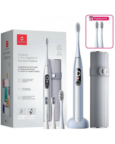 Електрична зубна щітка Oclean X Pro Digital Set Electric Toothbrush Glamour Silver (6970810552584)