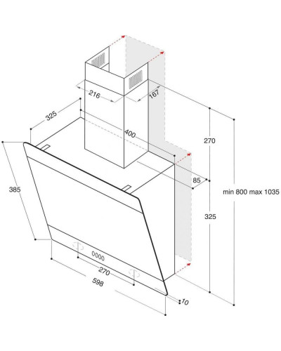 Вытяжка наклонная Whirlpool WHVP 62F LT SK