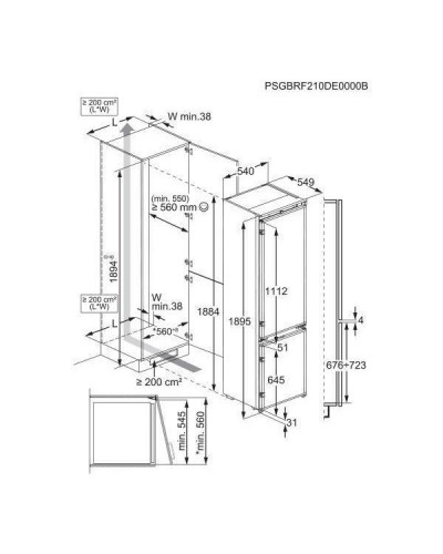 Холодильник з морозильною камерою Electrolux ENP7MD19S