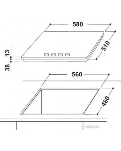 Варильна поверхня газова Indesit THP 641 IX/I