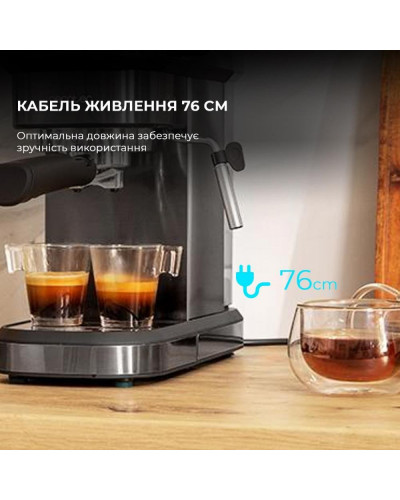 Рожковая кофеварка эспрессо CECOTEC Cafelizzia 890 Gray (01624)