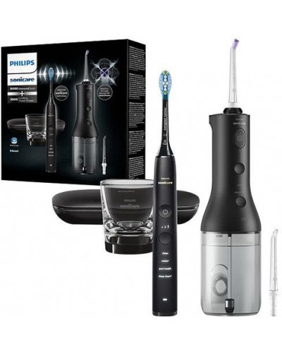 Зубний центр Philips Sonicare Water Flosser + DiamondClean 9000 Black HX3866/43