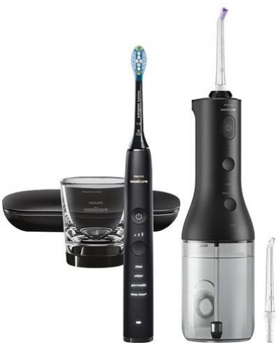 Зубний центр Philips Sonicare Water Flosser + DiamondClean 9000 Black HX3866/43