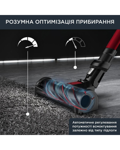 Вертикальний + ручний пилосос (2в1) Rowenta X-Force Flex 12.60 Animal Care Red RH98A9WO