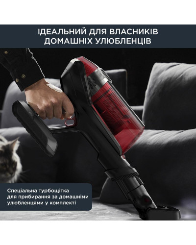 Вертикальний + ручний пилосос (2в1) Rowenta X-Force Flex 12.60 Animal Care Red RH98A9WO